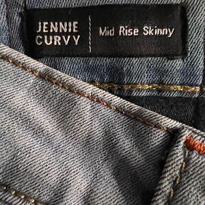True Religion Jennie Curvy Mid Rise Skinny Jeans - Blue
